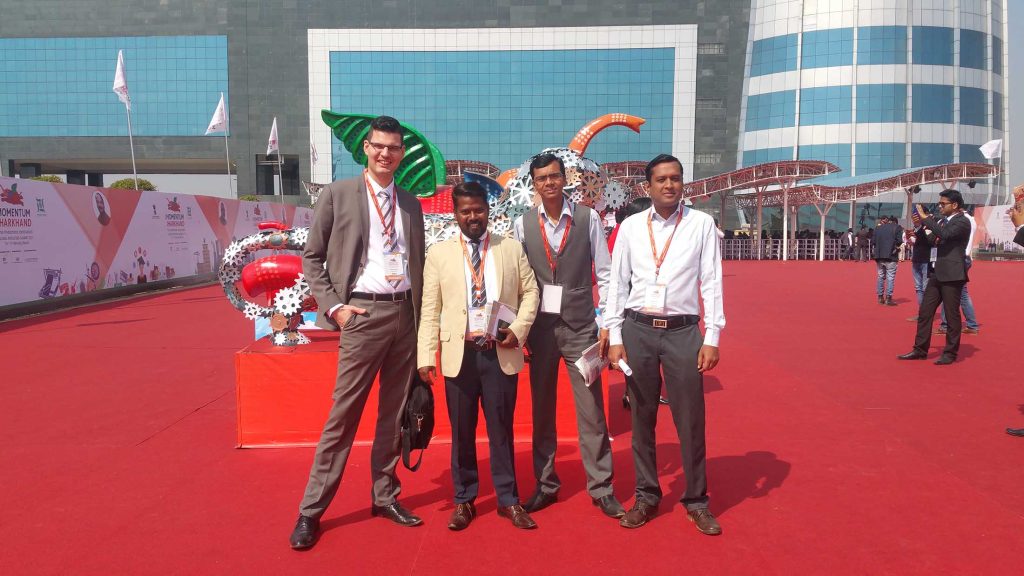 L'équipe de ma société en Inde, Eurodia synergy au Momentum Jharkhand